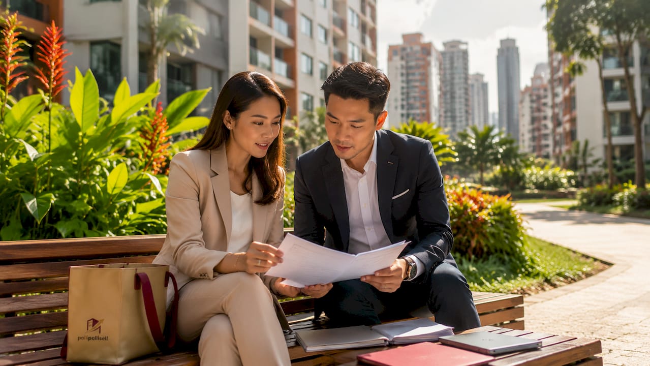 Two professionals discussing flat fee listing negotiation