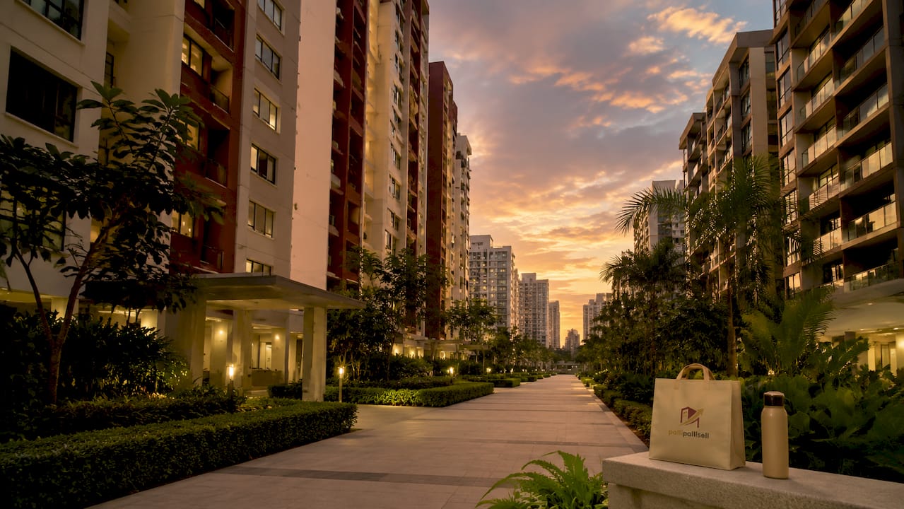Cinematic Singapore HDB and condominiums at golden hour