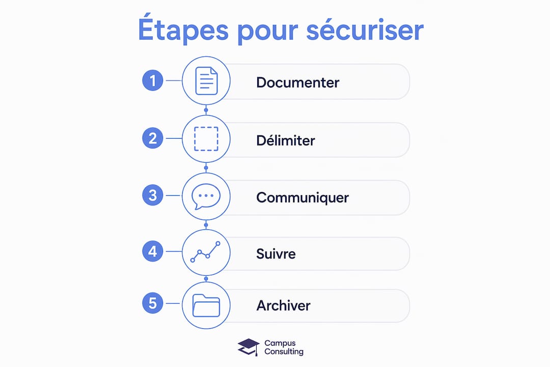Infographie : les étapes clés pour obtenir une délégation en toute sécurité, même sans contrat écrit