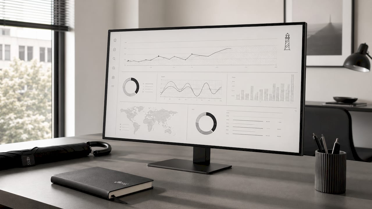 Interface d’analyse des conversions affichée sur un écran d’ordinateur