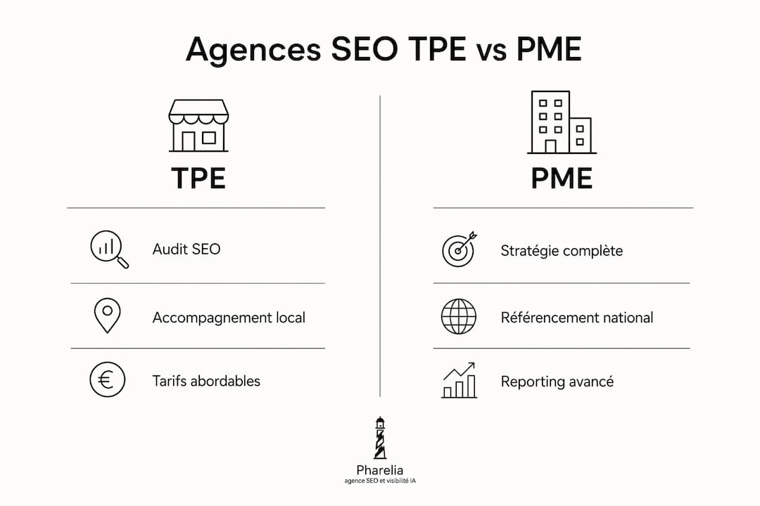 Comparatif visuel des solutions SEO pour les petites entreprises et les PME à Lille
