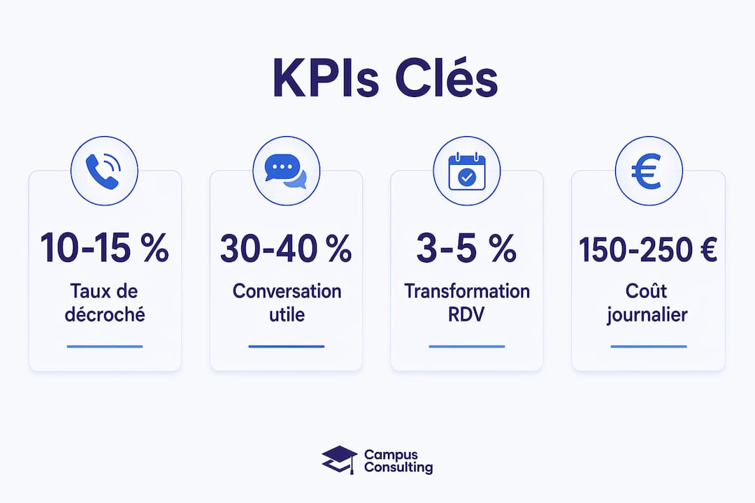 Panorama des indicateurs clés à suivre en téléprospection B2B