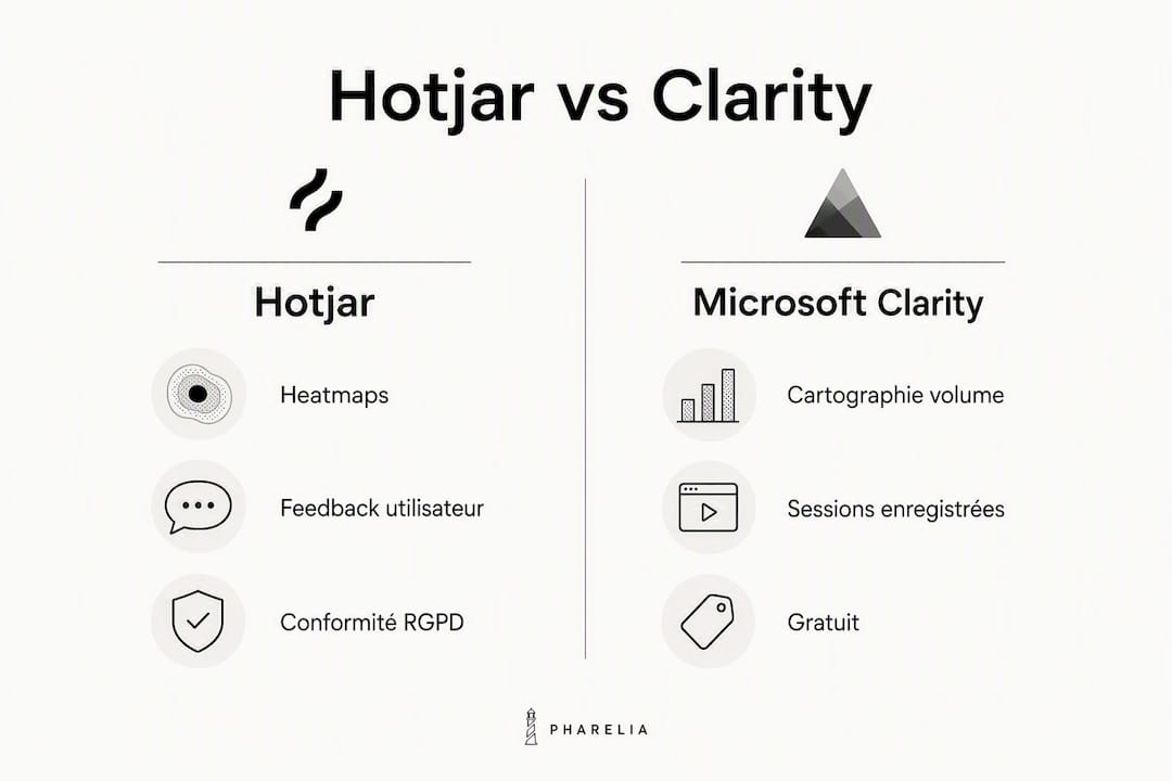 Comparatif visuel entre Hotjar et Microsoft Clarity : quelle solution choisir pour les TPE et PME ?