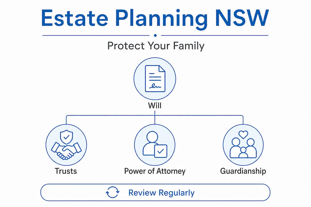 Hierarchy infographic of NSW estate planning essentials