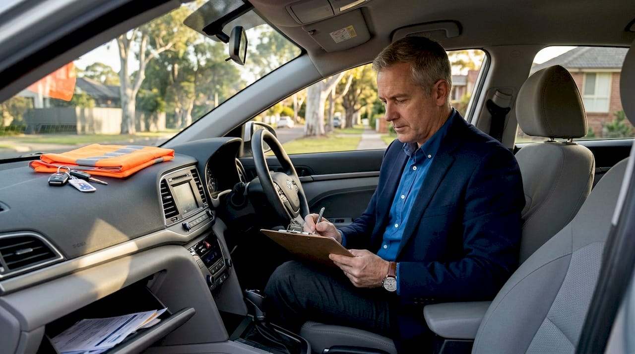 Driver fills out CTP insurance claim form