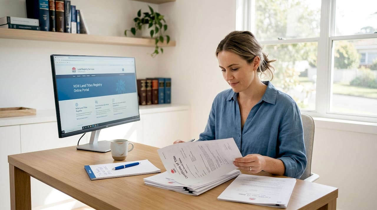 Conveyancer studying NSW title certificates