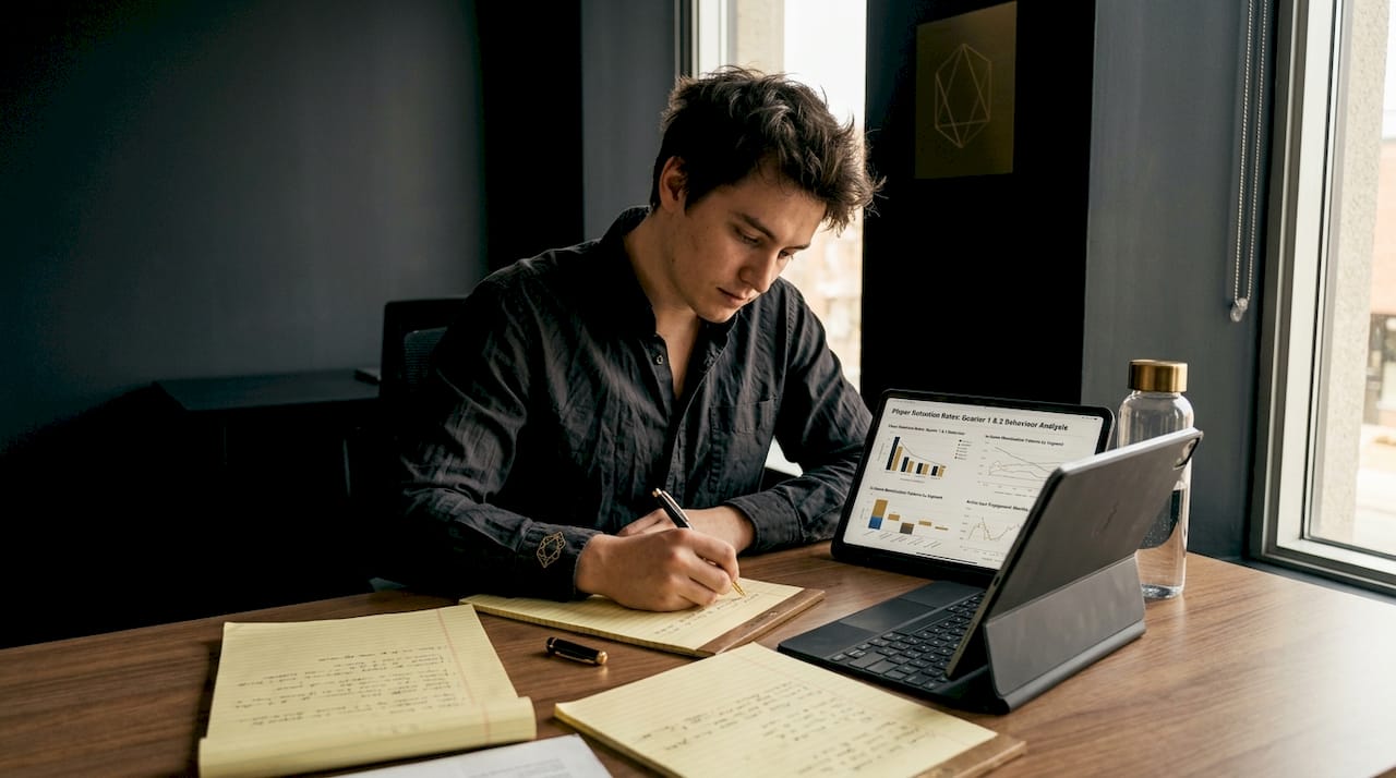 Analyst researching AI gambling methods