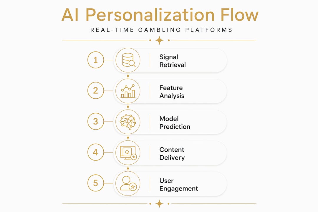 Infographic of AI personalization flow steps