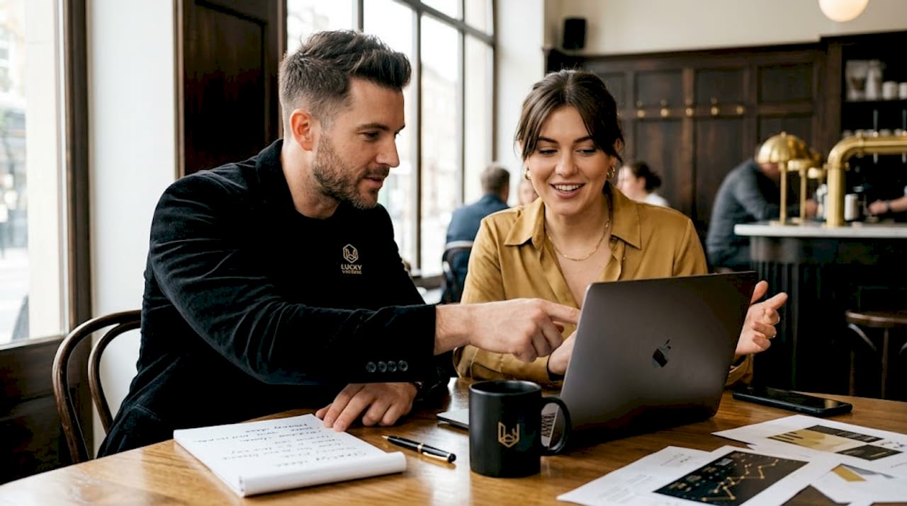 Colleagues discuss niche SEO results