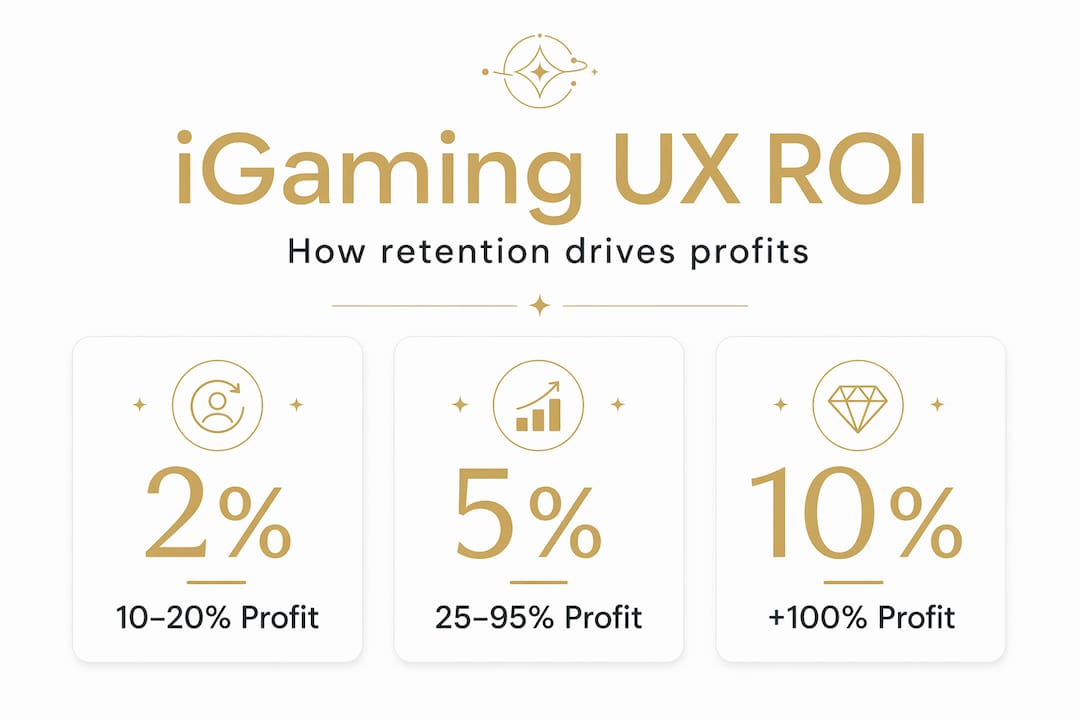 Infographic showing igaming retention impact on profits