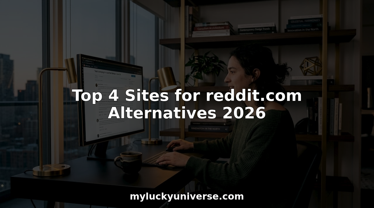 Person browsing online community forums at a home desk