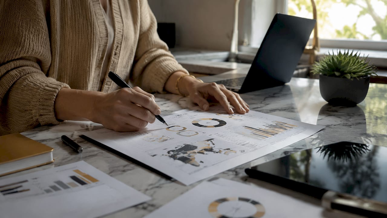 Analyst calculating localization conversion stats