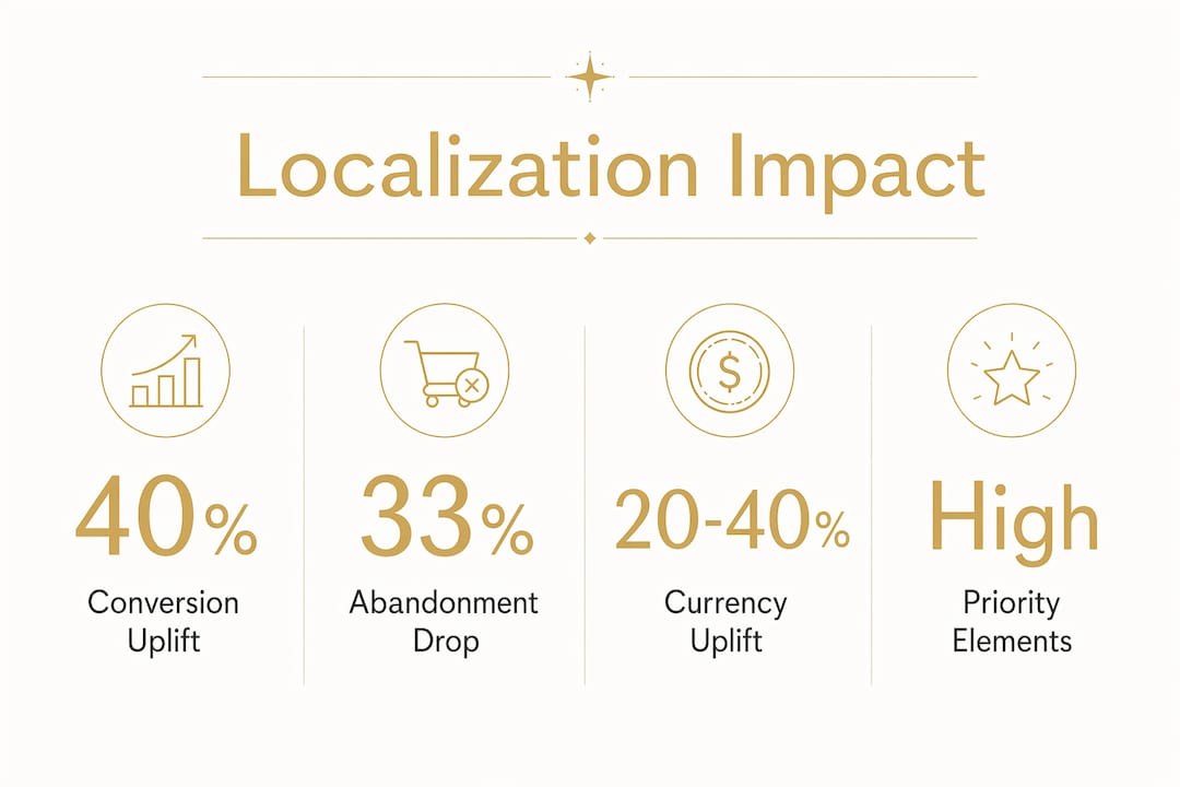 Infographic showing localization impact statistics
