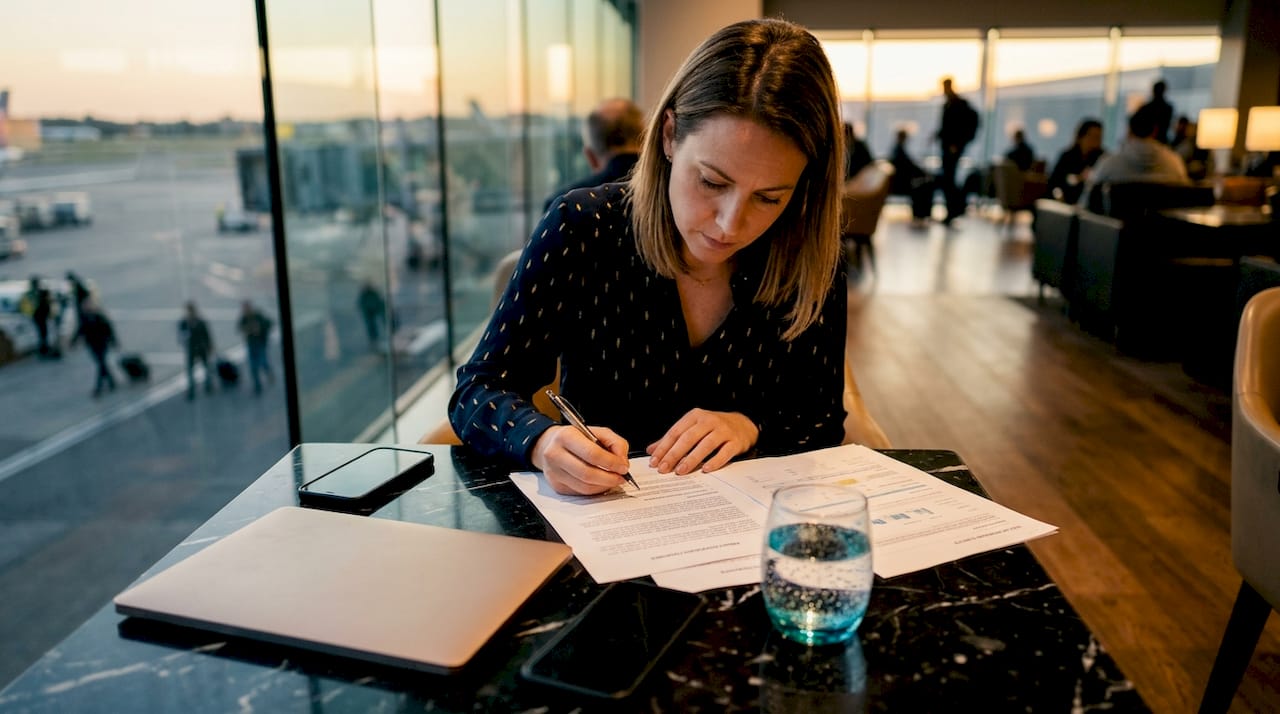 SEO professional reviewing iGaming compliance documents