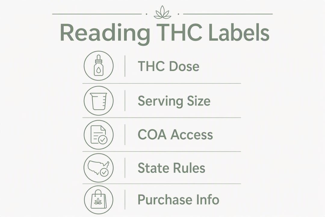 Infographic on how to read THC beverage labels