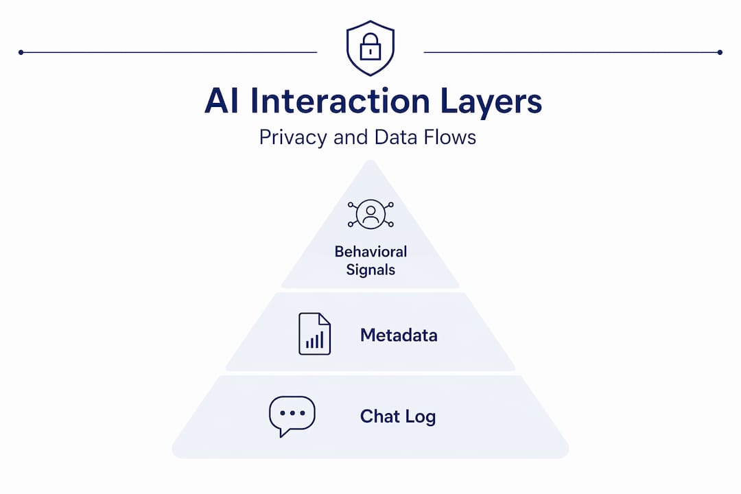 Infographic showing AI interaction history hierarchy