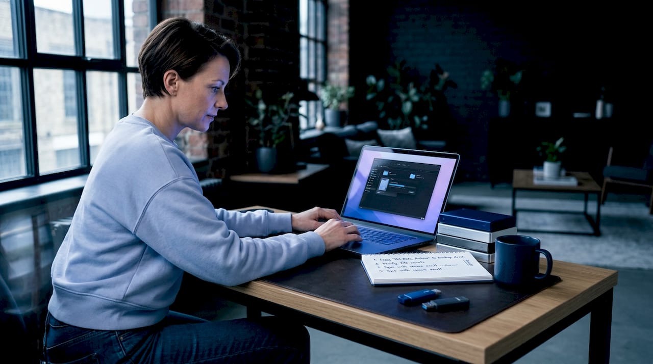 Updating AI model files in home office