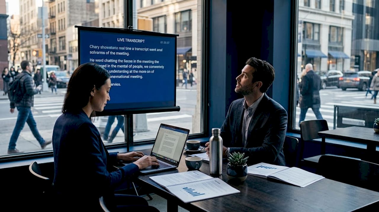 Executives using AI for meeting transcription