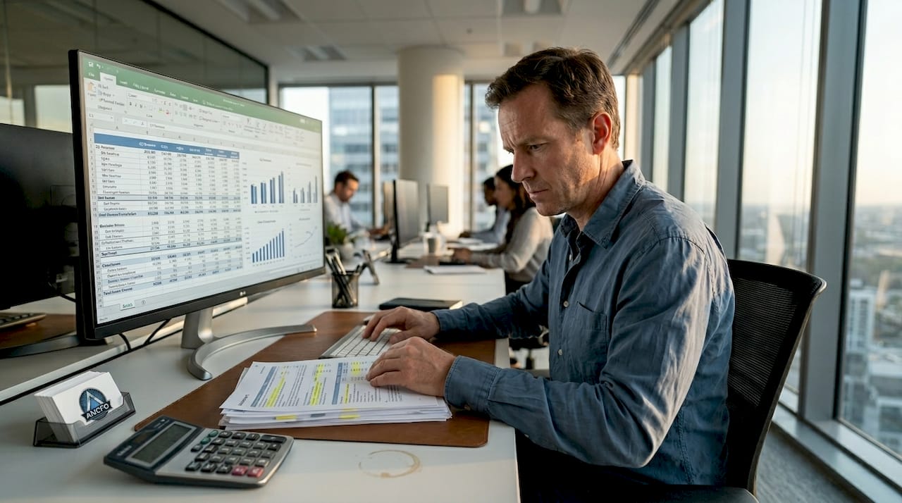Finance manager planning budget by business drivers