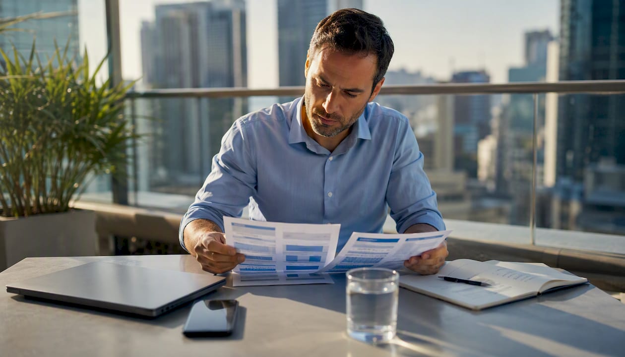 Analyst comparing CRM feature documents