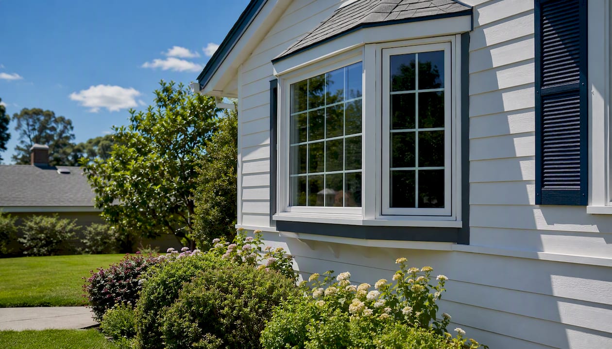 Exterior bay window on residential home