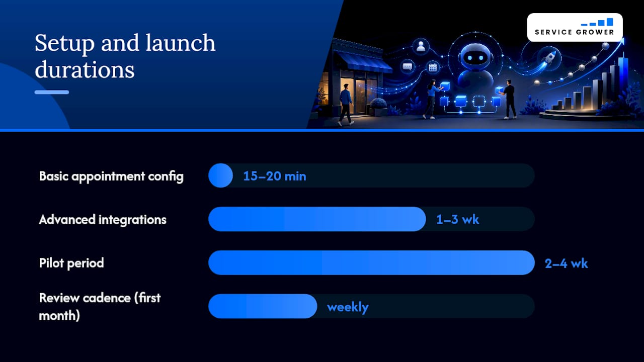 How to set up and launch a chatbot: checklist and timeline — overview diagram