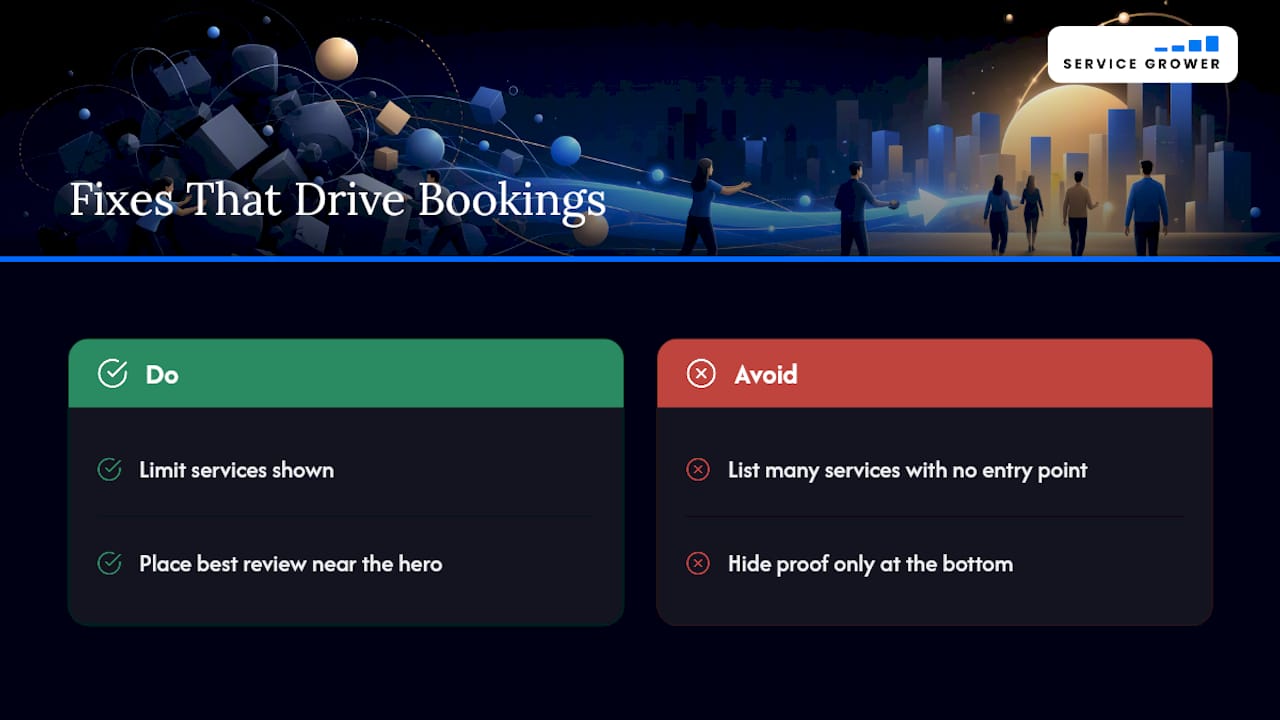 What We've Learned Fixing Service Pages For Small Businesses — overview diagram