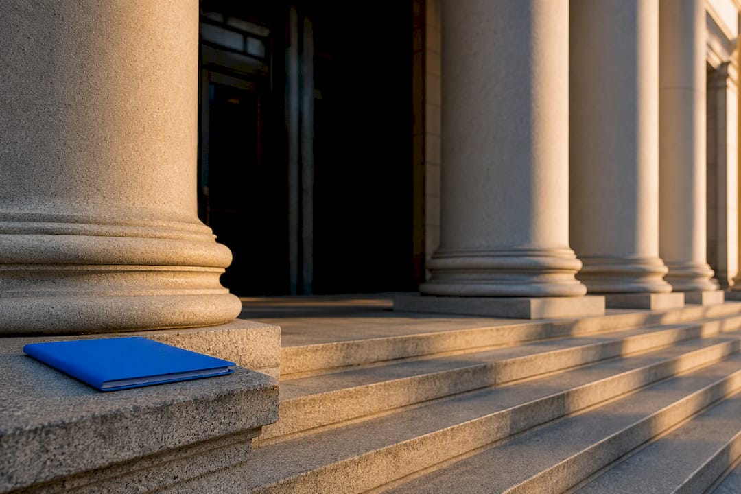 County courthouse entrance for probate proceedings