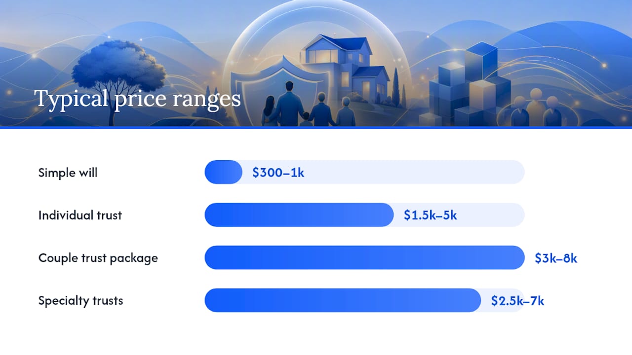 What Are Typical Price Ranges for Wills, Trusts, and Packages? — overview diagram