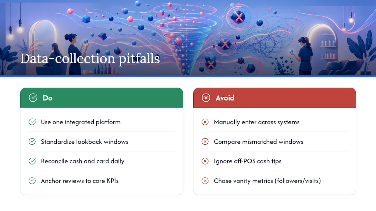 Common Challenges and Pitfalls in Salon Data Collection — overview diagram