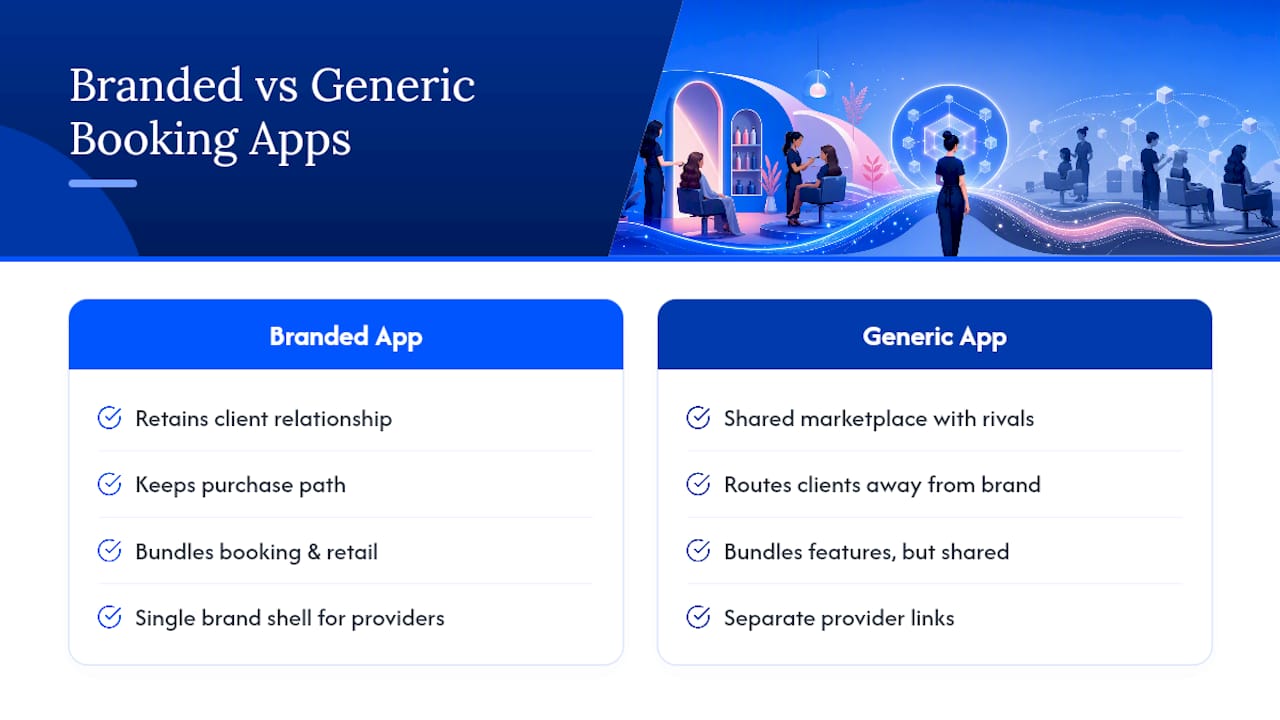 Why a Branded Platform Beats a Generic Booking App — overview diagram