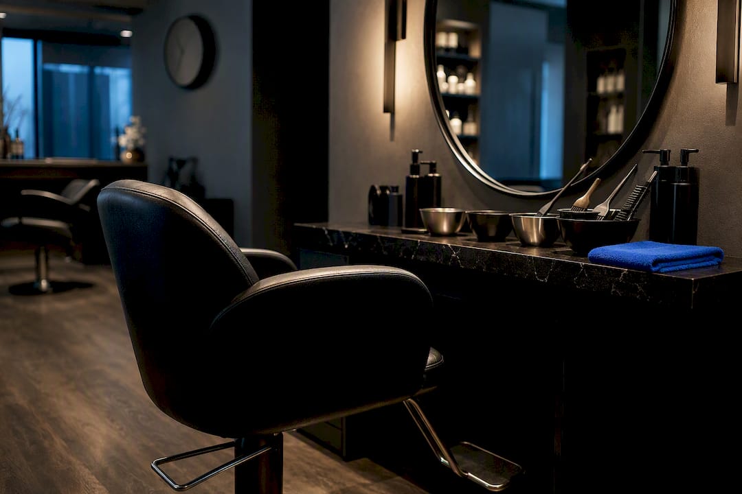 Empty salon station during missed appointment