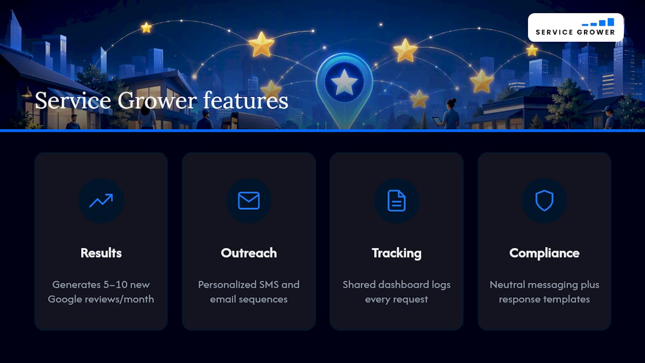 Let Service Grower Handle Your Review Program the Right Way — overview diagram