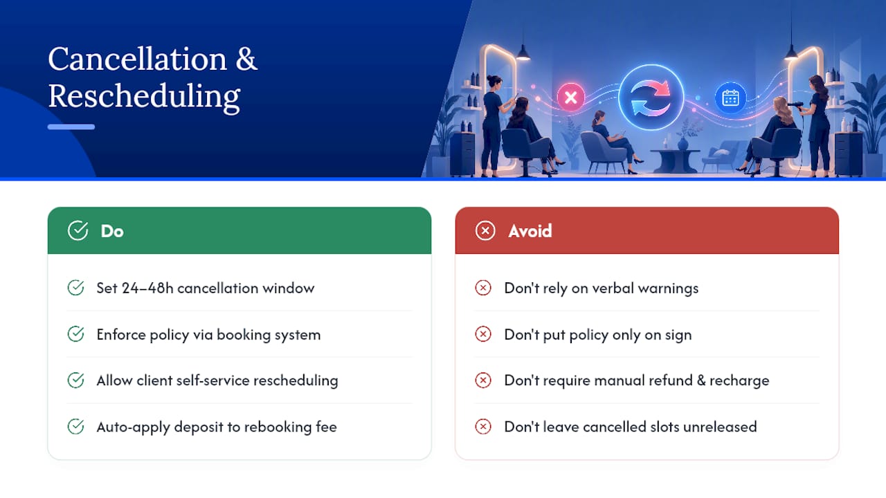 Building a Clear Cancellation and Rescheduling Policy — overview diagram