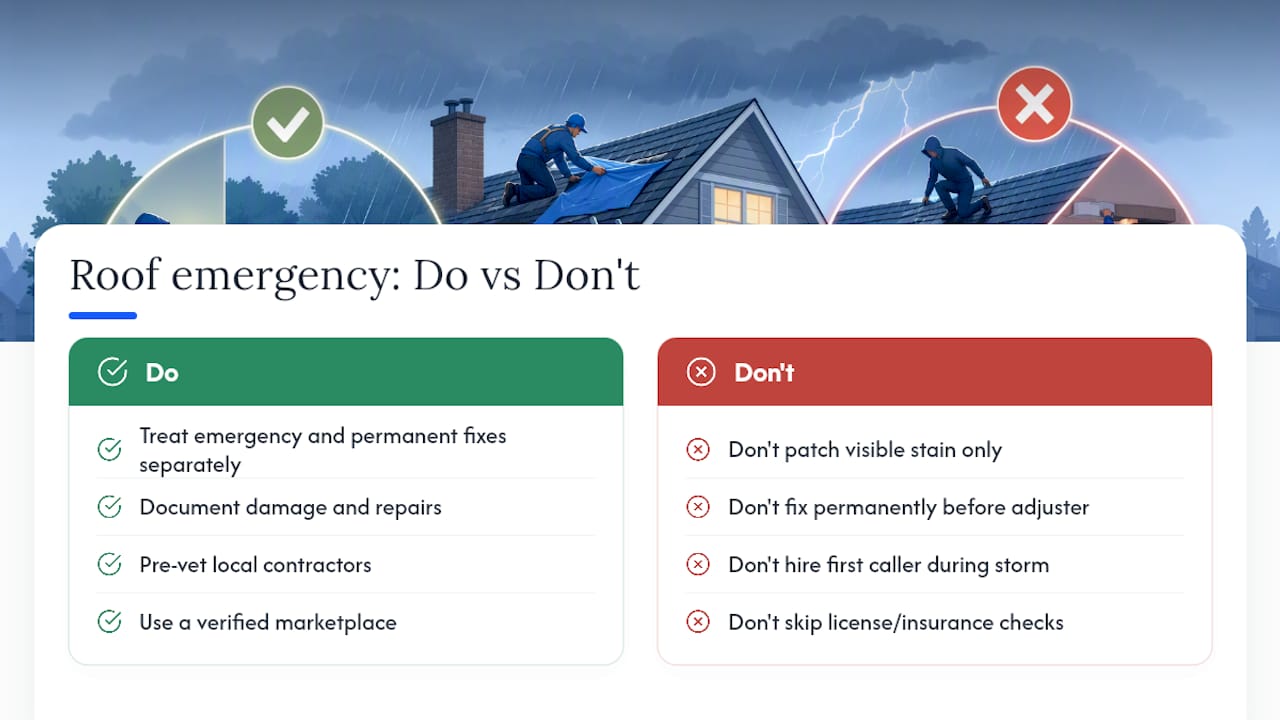 What Homeowners Get Wrong About Roof Emergencies — overview diagram
