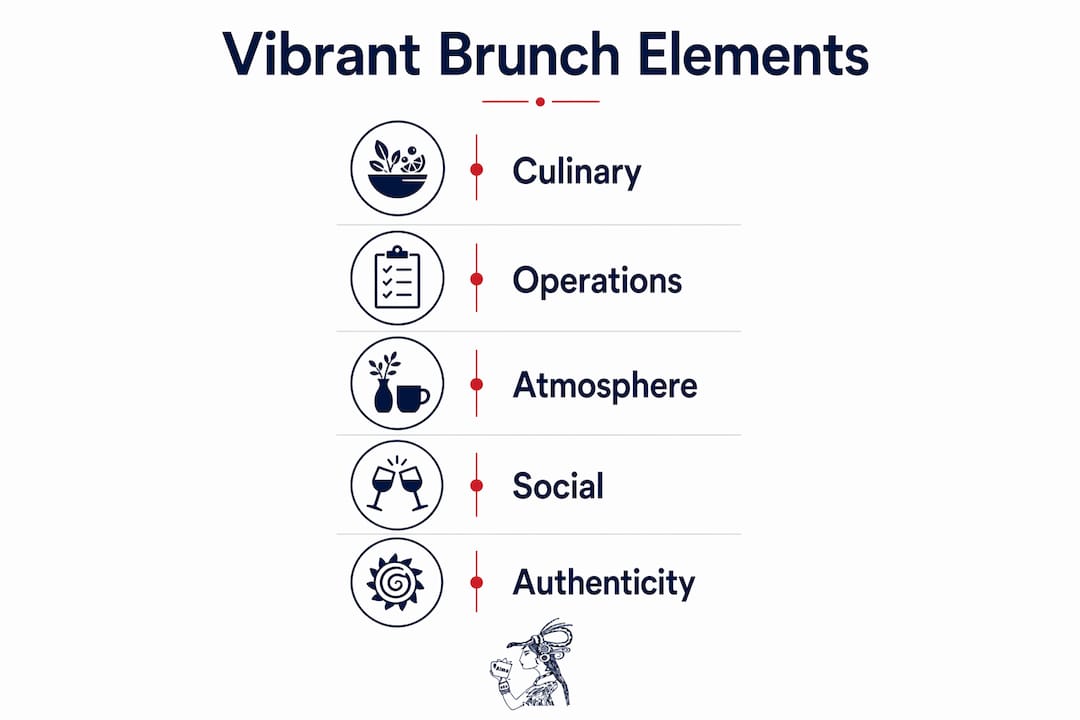 Infographic showing key elements of vibrant brunch service