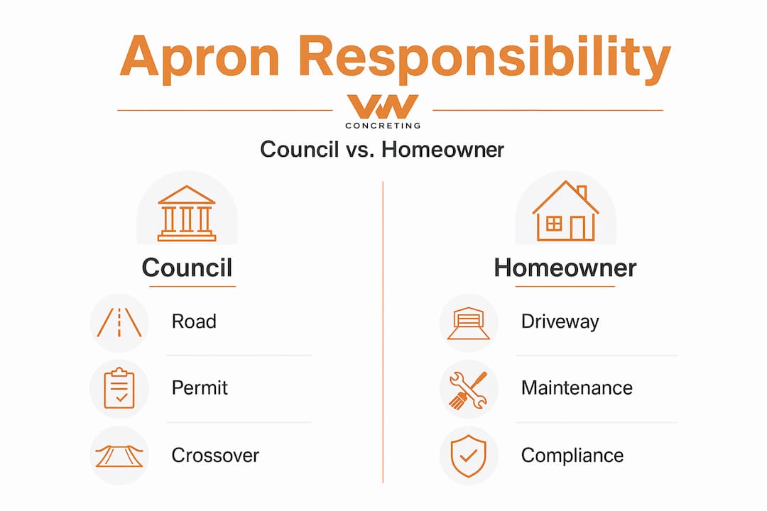 Infographic comparing council and homeowner responsibility