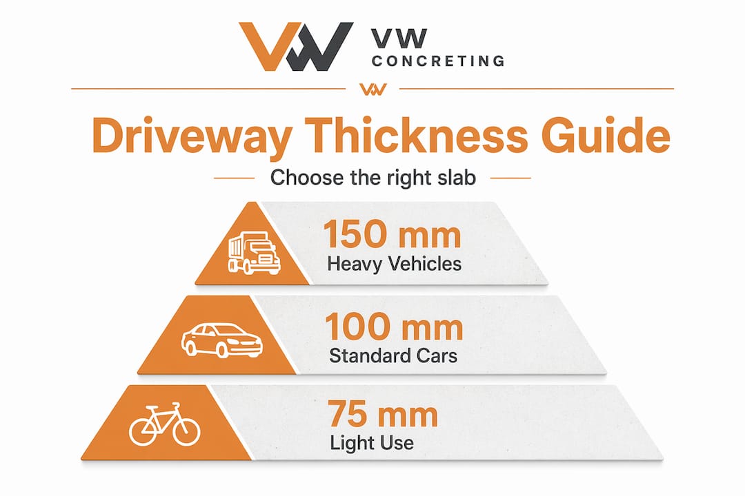 Pyramid ranking driveway thickness for vehicle types