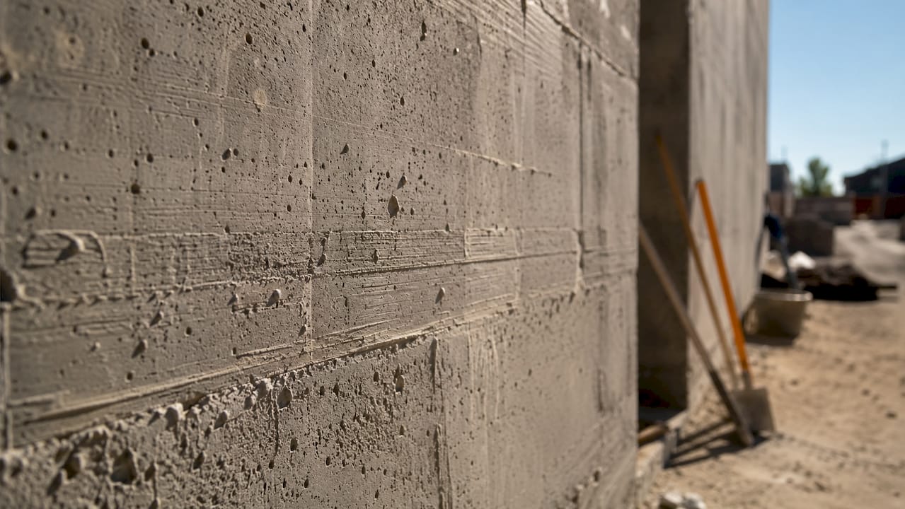 Close-up industrial concrete wall texture