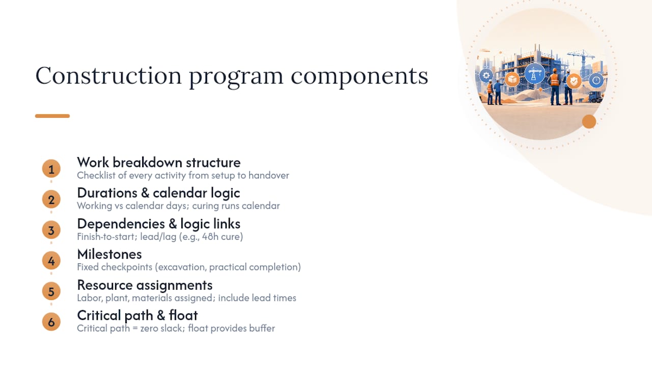 Construction program components diagram