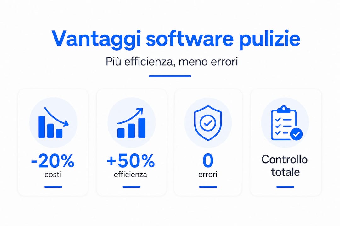 Infografica: perché scegliere un software per la gestione delle pulizie
