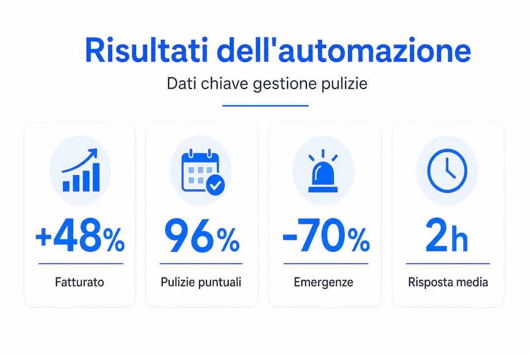Grafico informativo con i principali dati sull’automazione nel settore delle pulizie