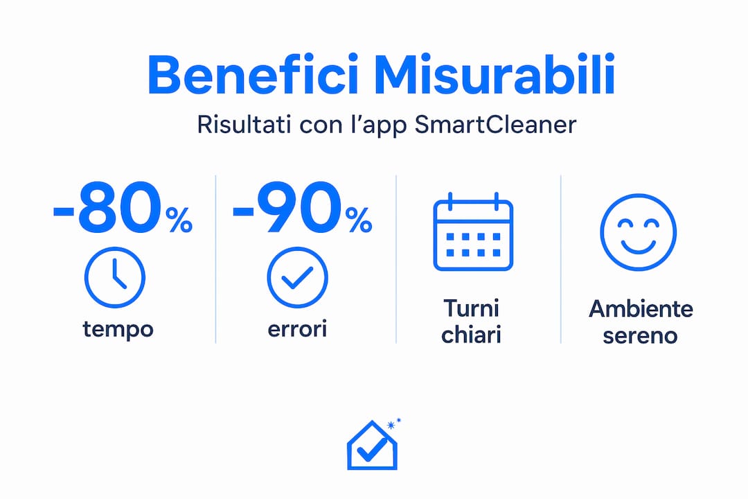 Infografica: tutti i vantaggi reali di un’app per organizzare i turni delle pulizie