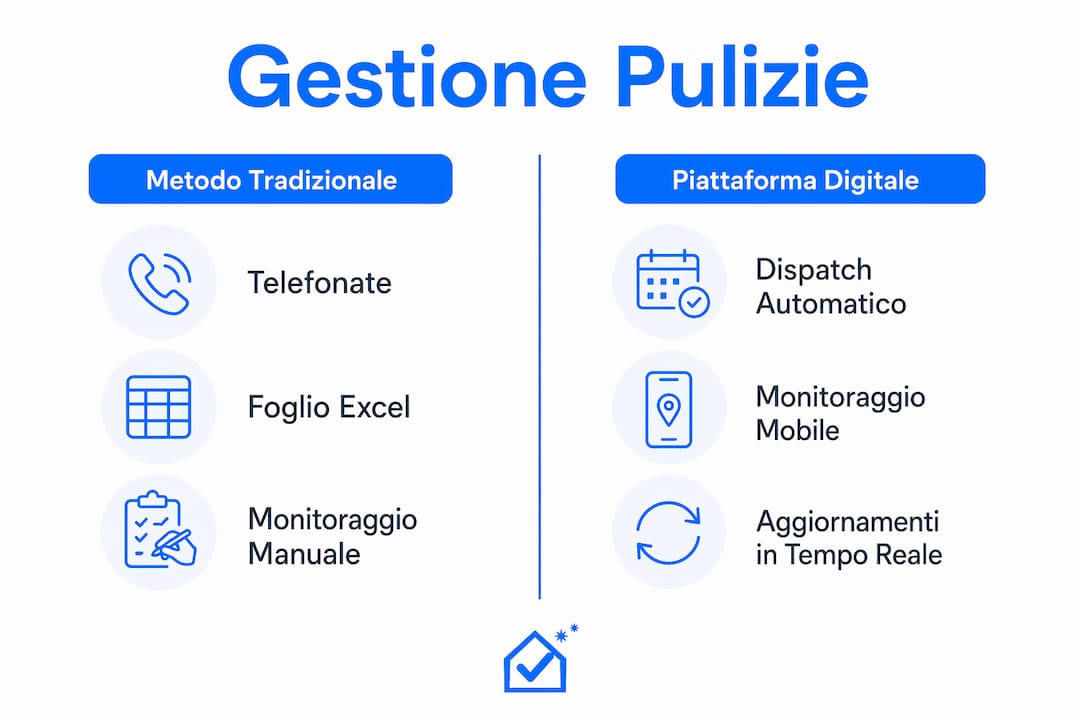 Infografica: confronto tra soluzioni tradizionali e digitali
