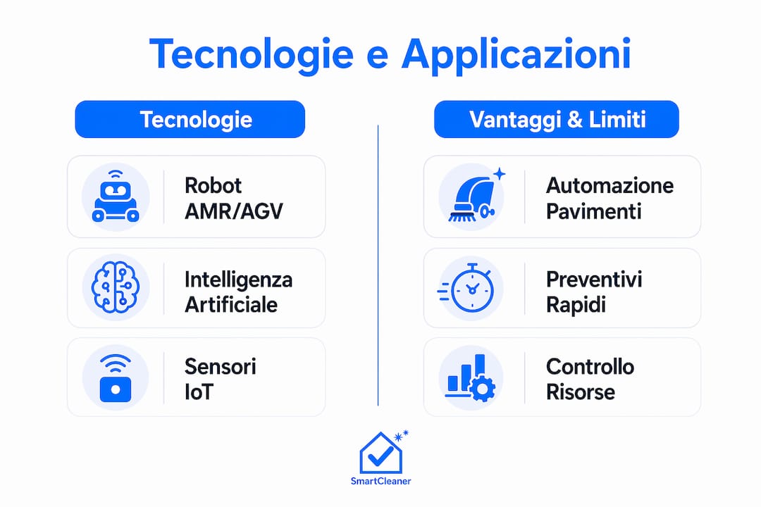 Infografica: confronto tra le principali tecnologie per la pulizia e i loro vantaggi