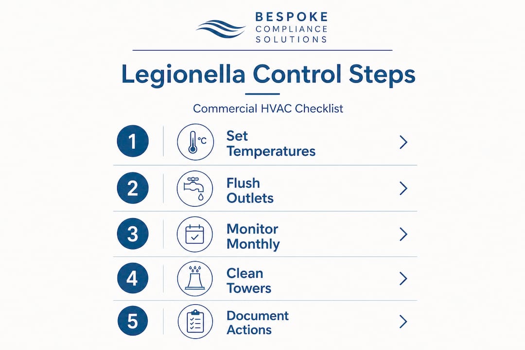 Infographic: step-by-step Legionella control actions