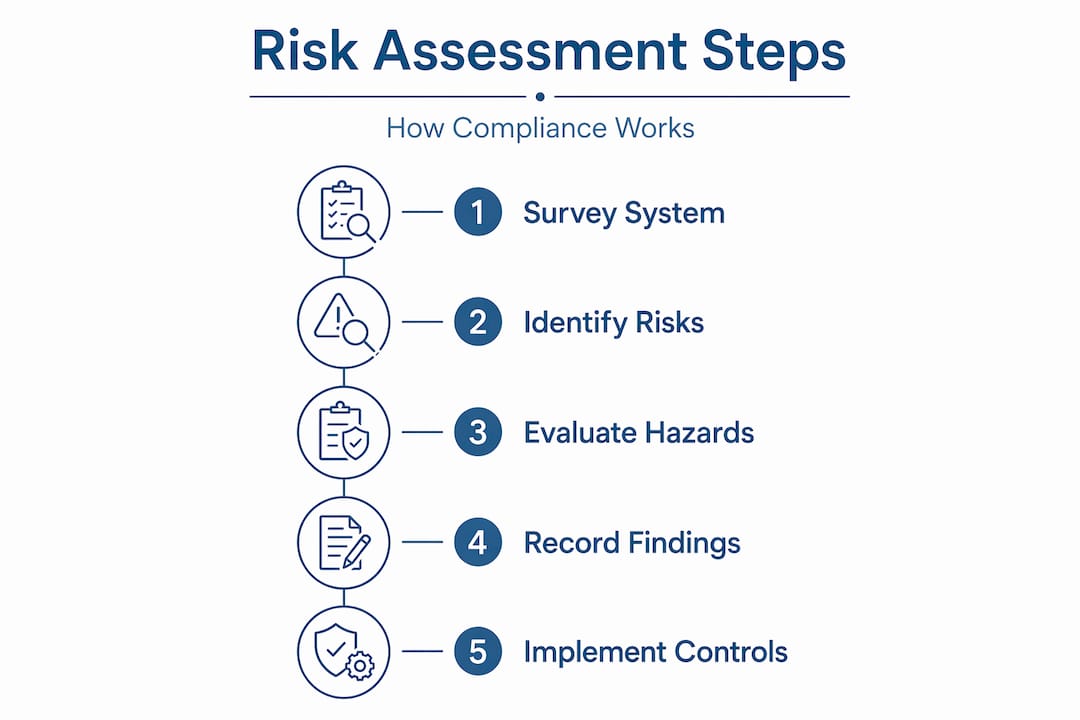 Infographic outlining key water risk assessment steps