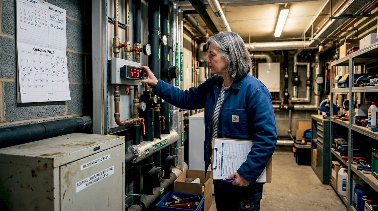 Facilities manager checks water system risk