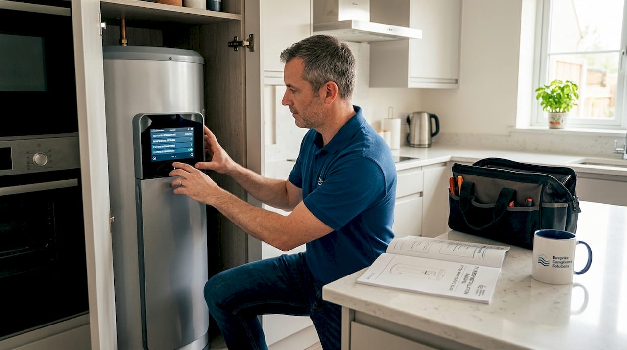 Technician reactivates heating system controls
