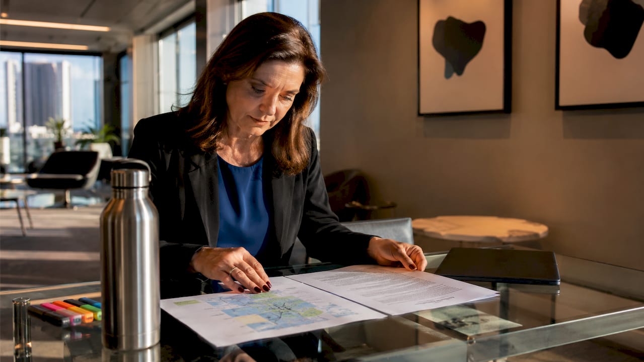 Water safety officer reviewing policy documents